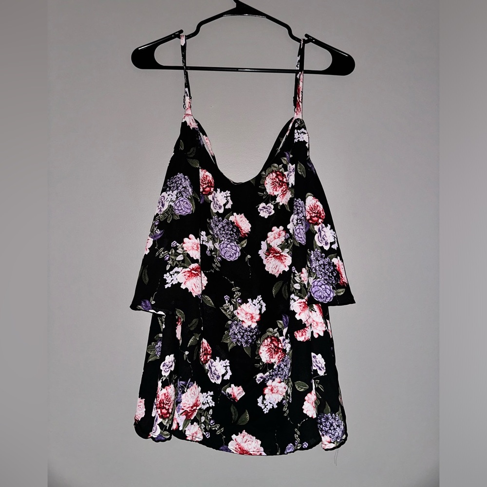 Floral Torrid Black Sleeveless Top
